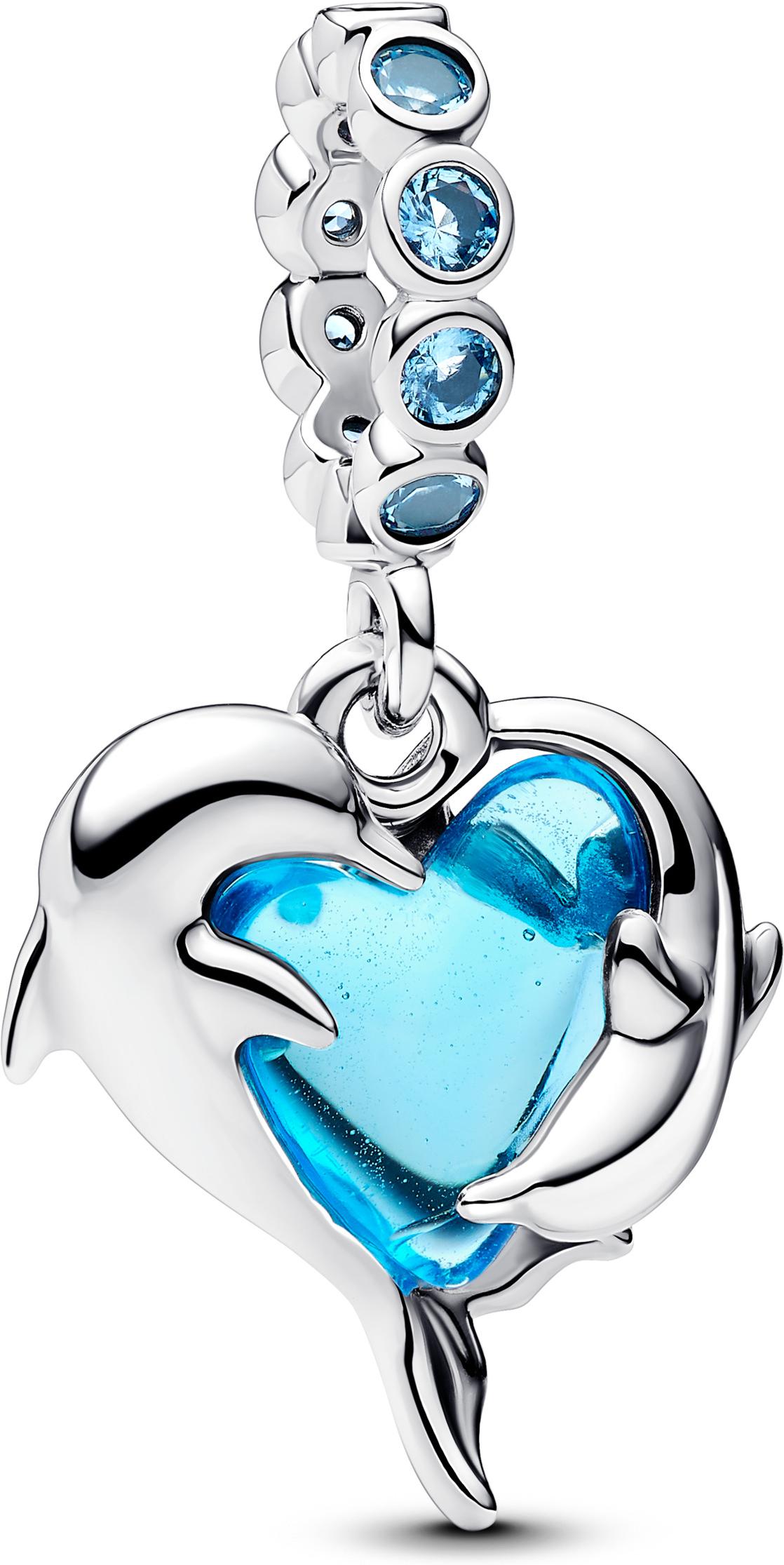 Pandora Blauer Murano-Glas Delfine Charm-Anhänger 793924C01 Charm Anhänger