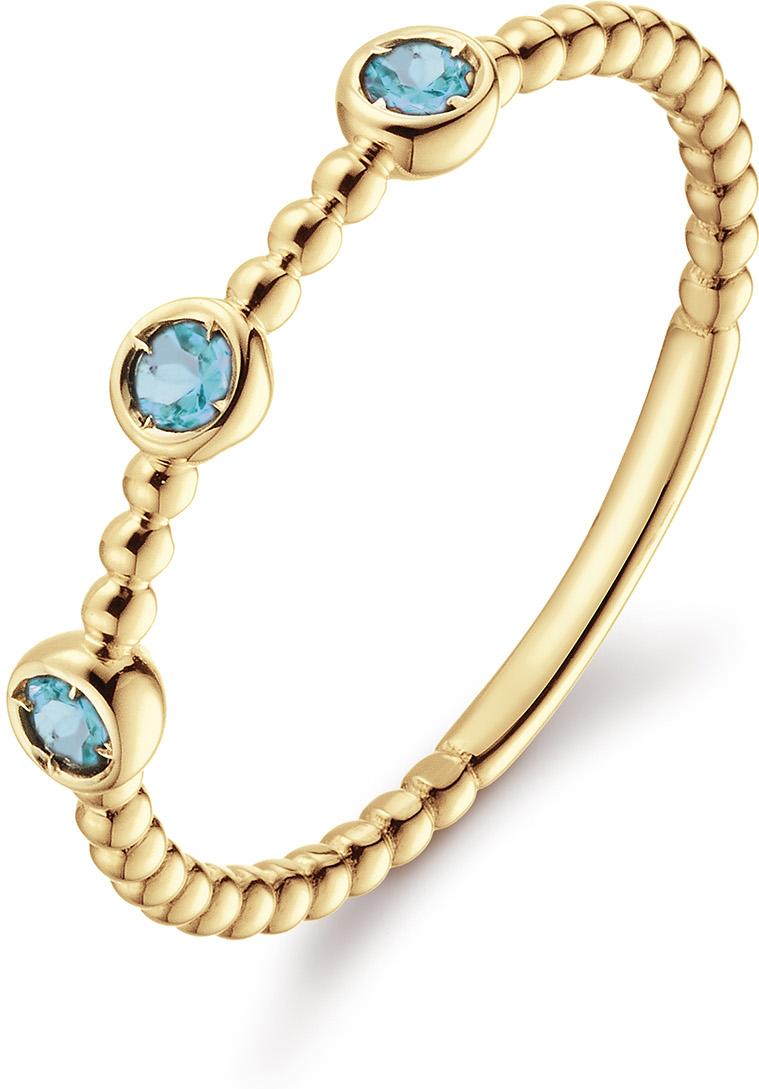 Jackie Gold Triple London Blue Topaz Ring JKR24.419 Damenring