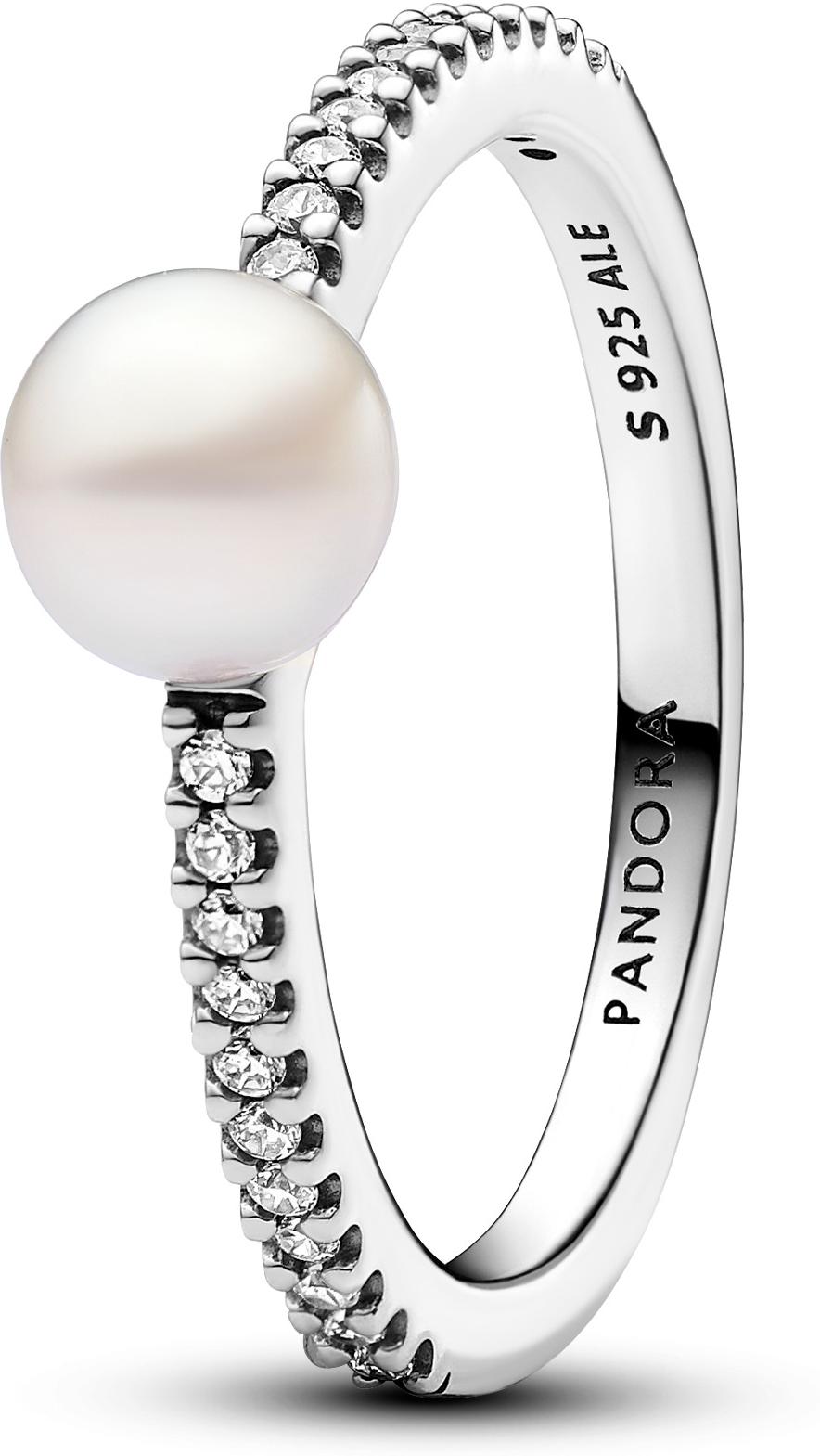 Pandora Behandelte Süßwasserzuchtperle & Pavé Ring 193158C01 Damenring